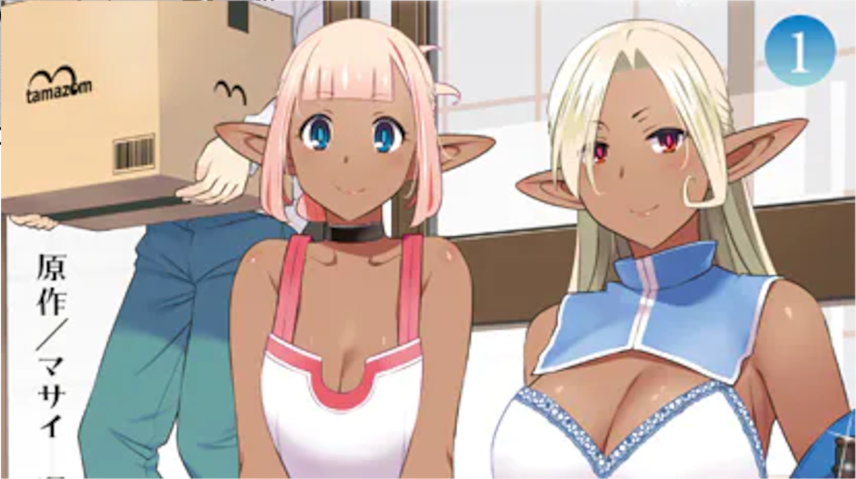 【邪神の孫 ダークエルフ姉妹と過ごす異世界引きこもり生活】単行本1巻アイキャッチ